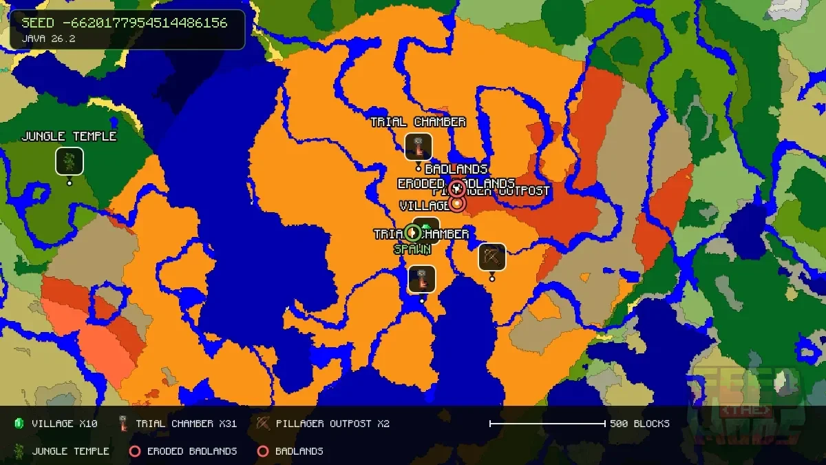 Spawn overview for seed -6620177954514486156