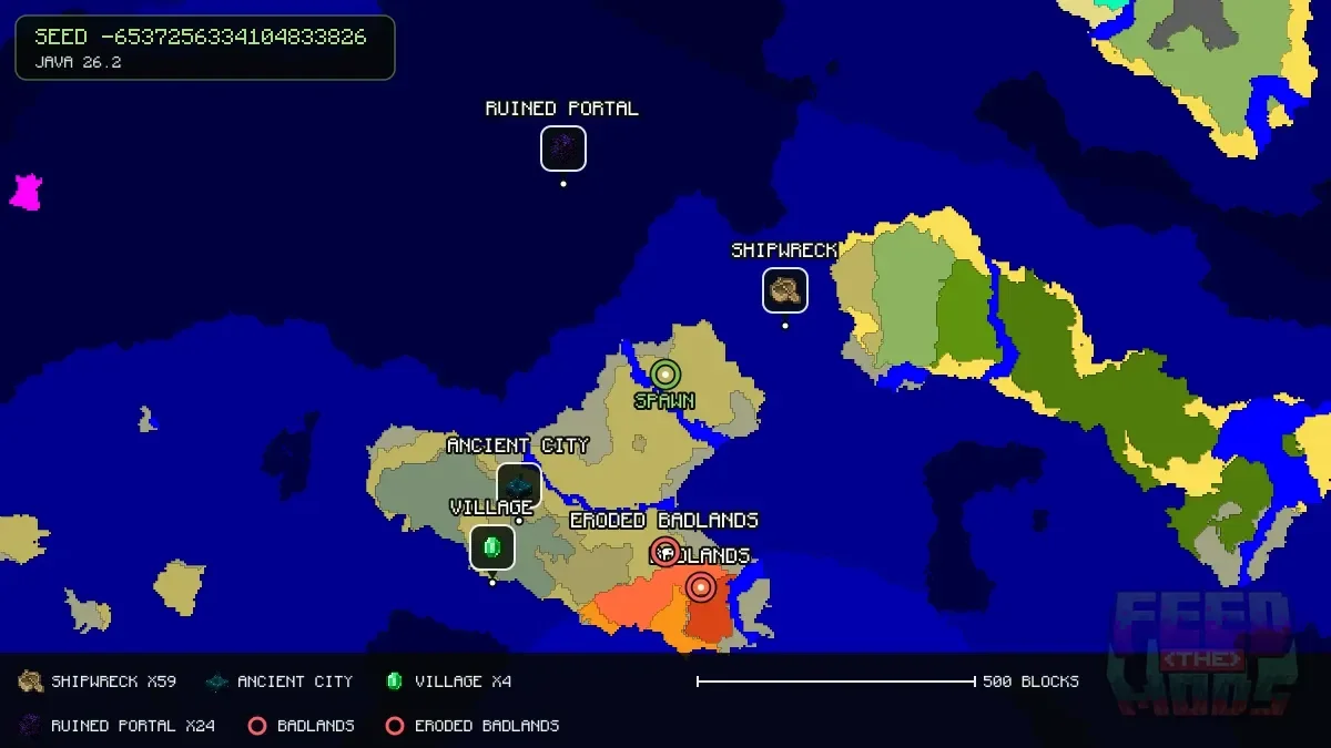 Spawn overview for seed -6537256334104833826