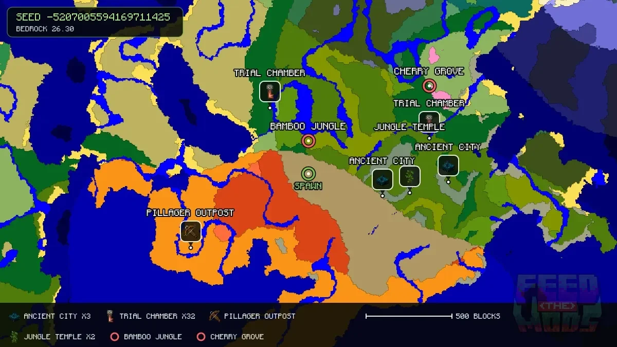 Spawn overview for seed -5207005594169711425
