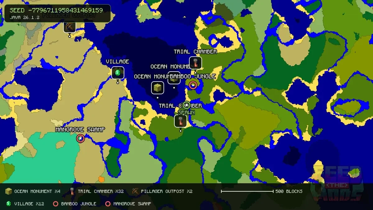Spawn overview for seed -7796711958431469159