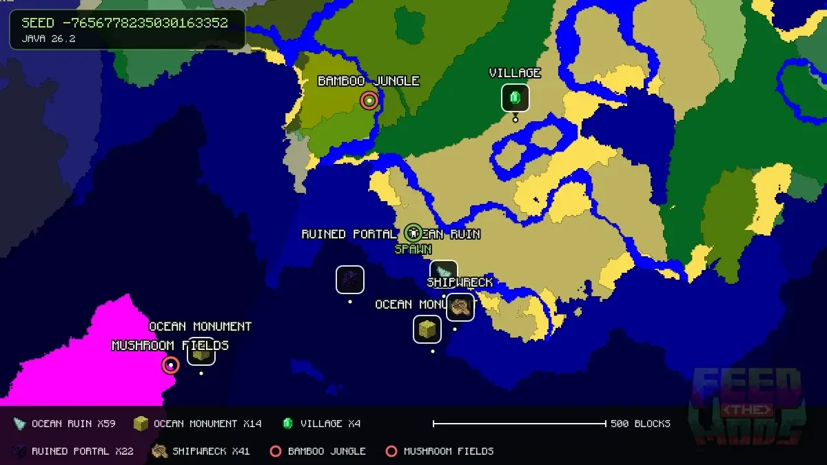 Spawn overview for seed -7656778235030163352