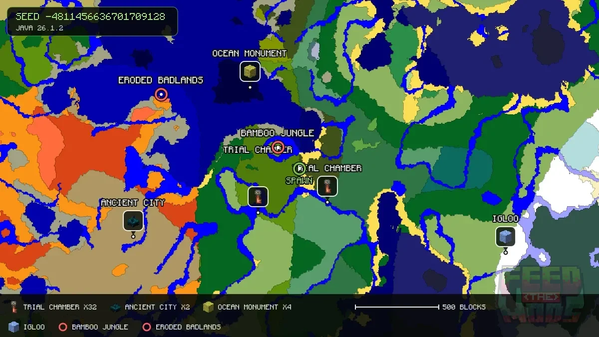 Spawn overview for seed -4811456636701709128