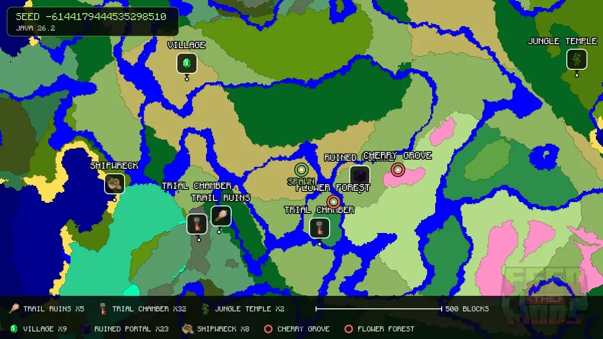 Spawn overview for seed -6144179444535298510