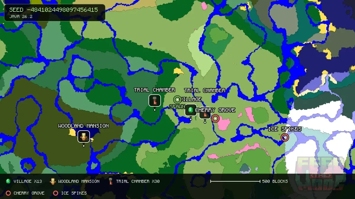 Spawn overview for seed -4841024498097456415