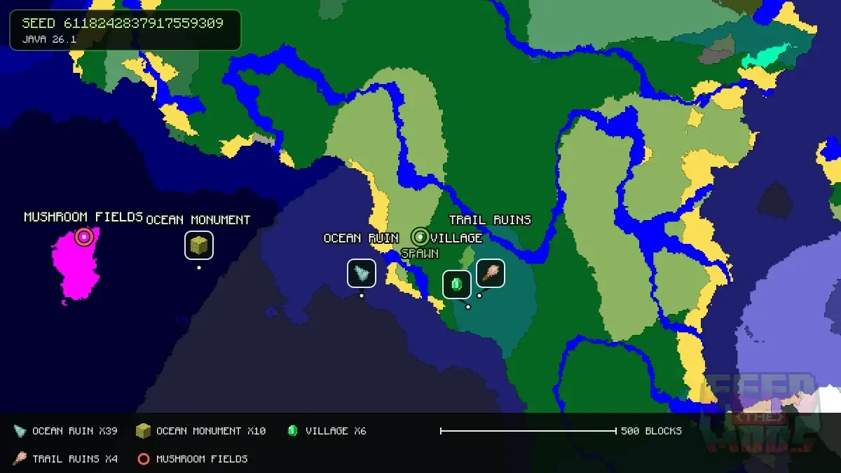 Spawn overview for seed 6118242837917559309