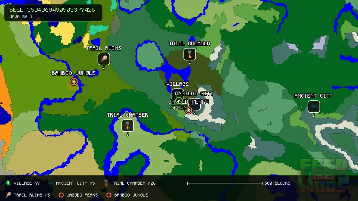 Spawn overview for seed 3534369490903377426