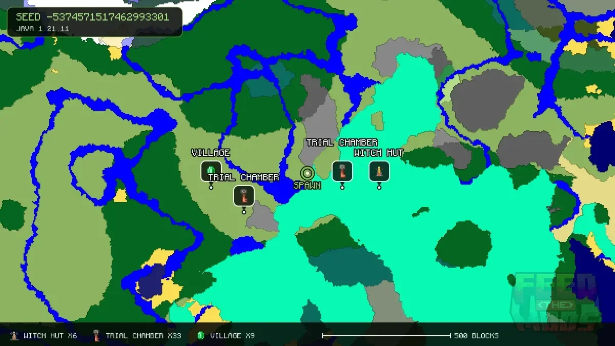 Spawn overview for seed -5374571517462993301