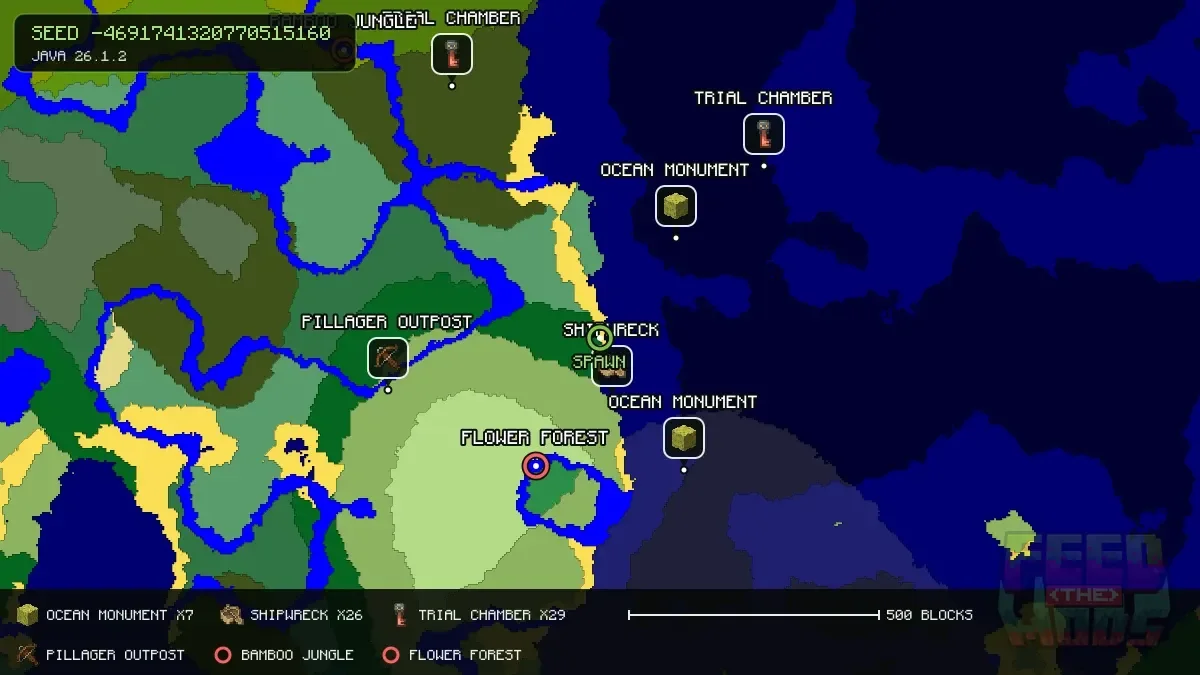Spawn overview for seed -4691741320770515160