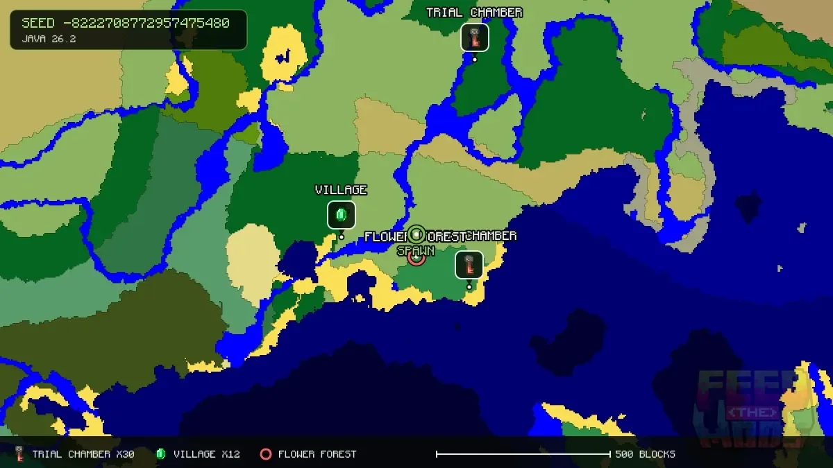 Spawn overview for seed -8222708772957475480