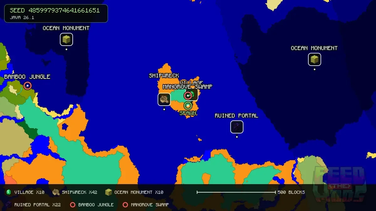 Spawn overview for seed 4859979374641661651
