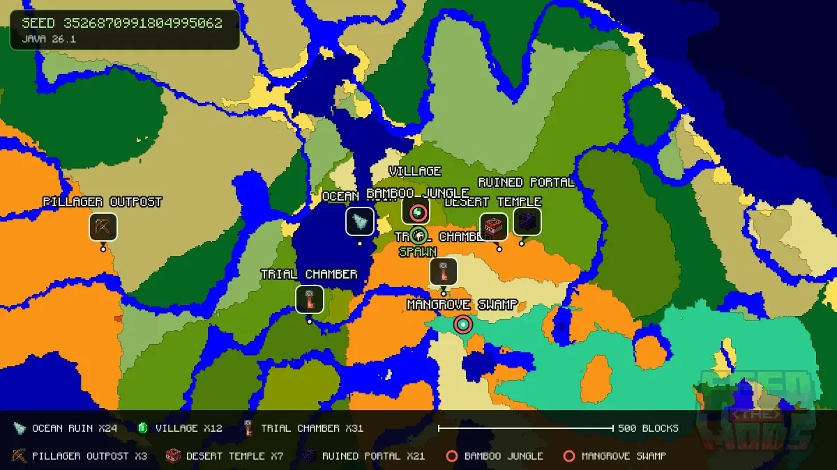 Spawn overview for seed 3526870991804995062