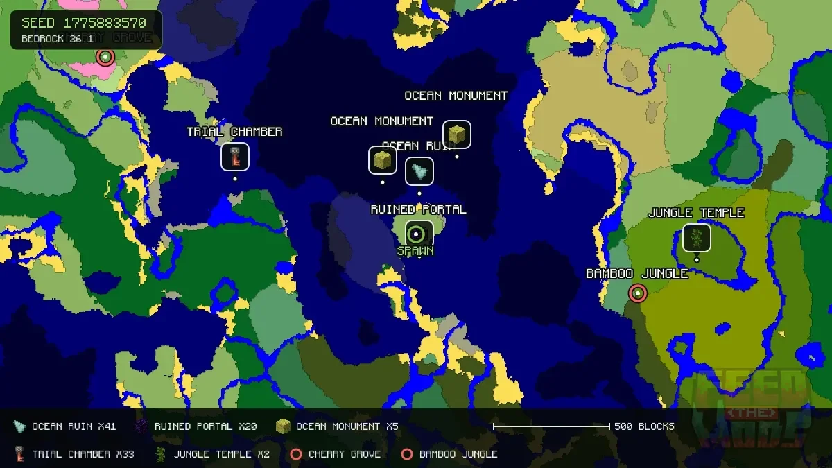 Spawn overview for seed 1775883570