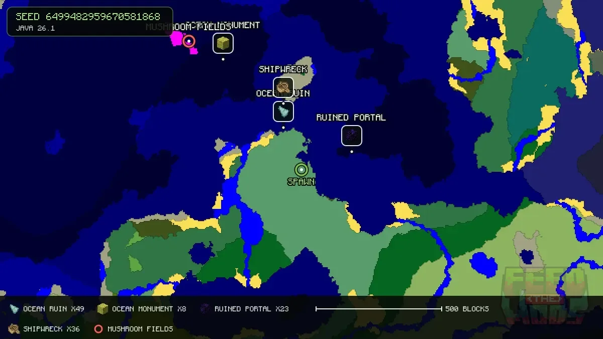 Spawn overview for seed 6499482959670581868