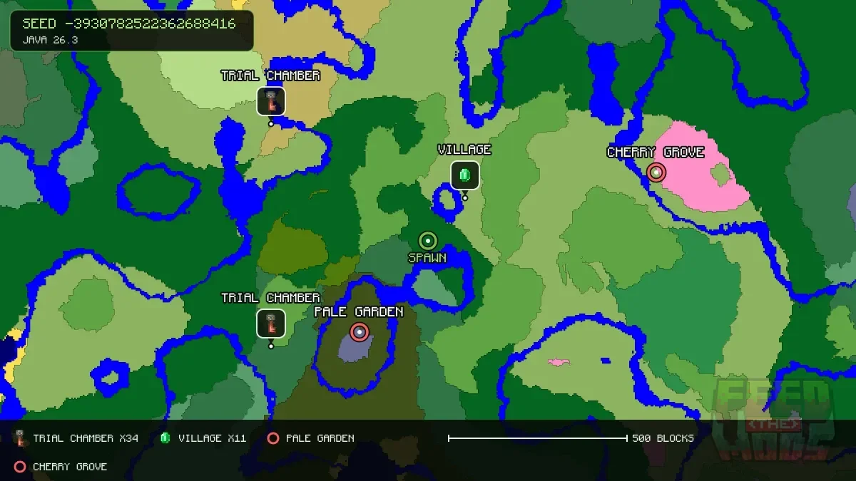 Spawn overview for seed -3930782522362688416