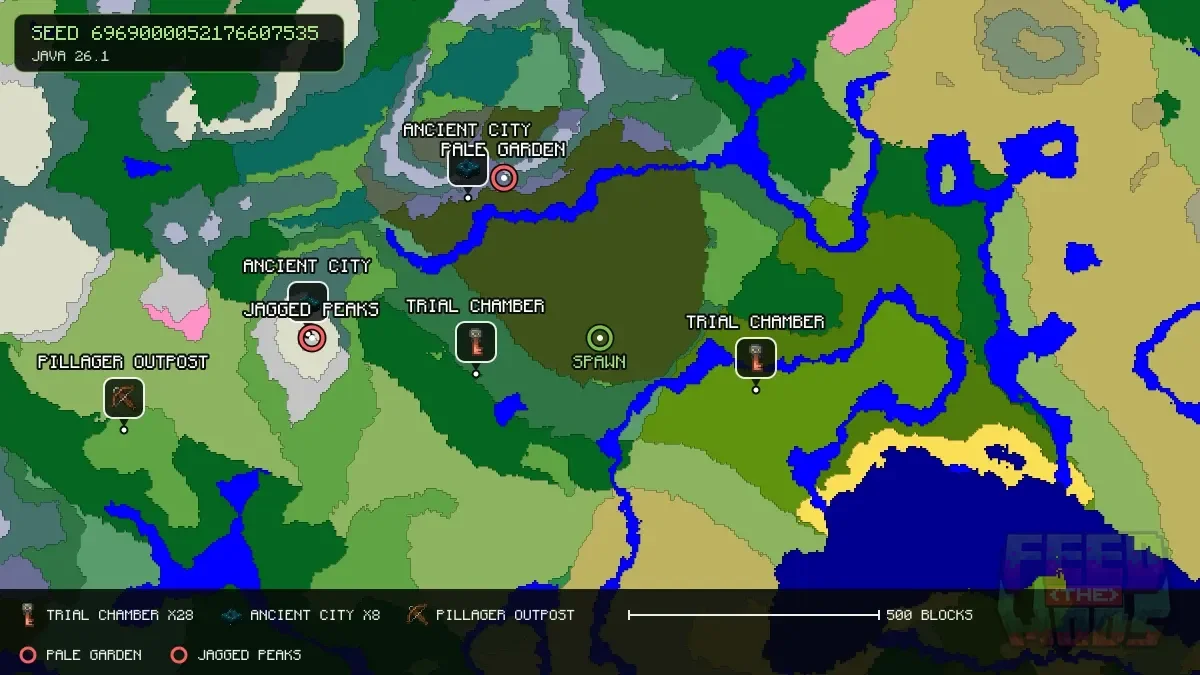 Spawn overview for seed 6969000052176607535