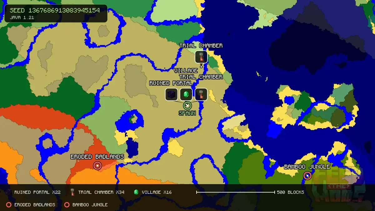 Spawn overview for seed 1367686913083945154