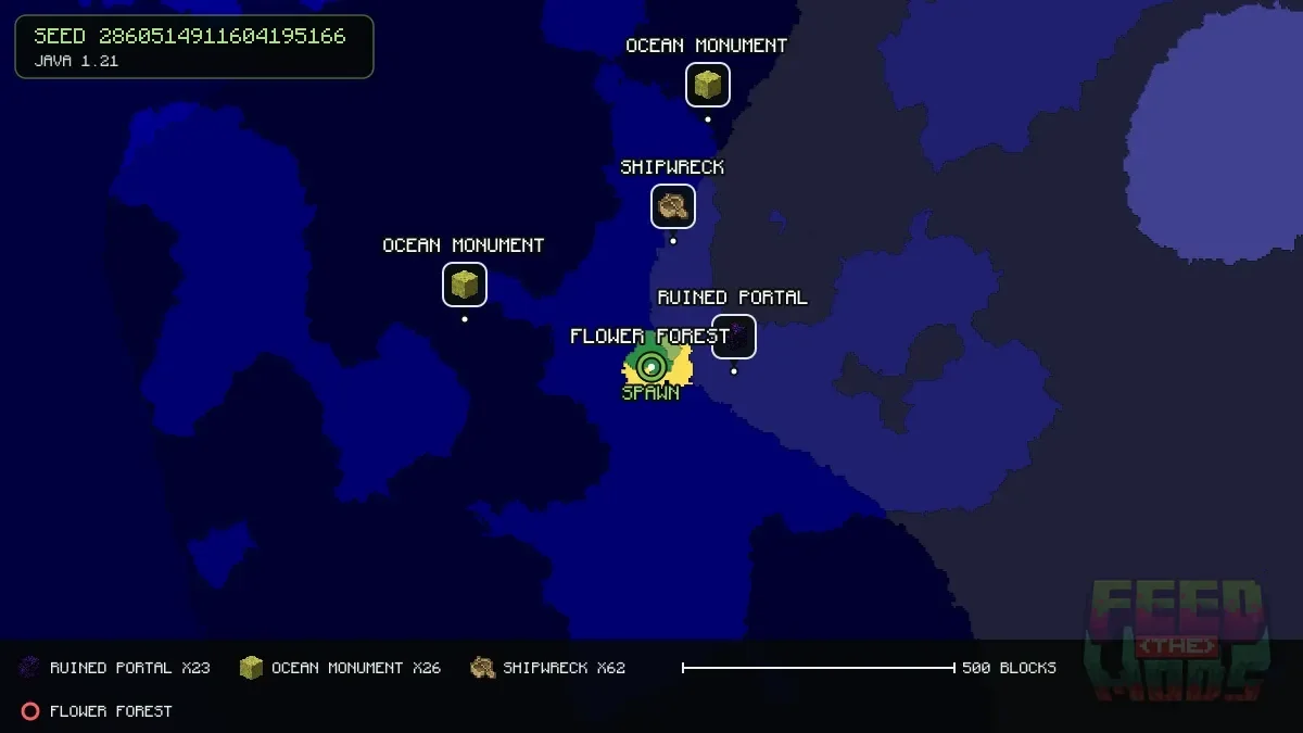 Spawn overview for seed 2860514911604195166
