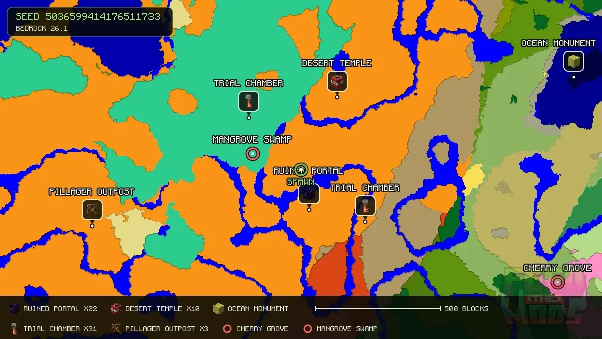 Spawn overview for seed 5036599414176511733
