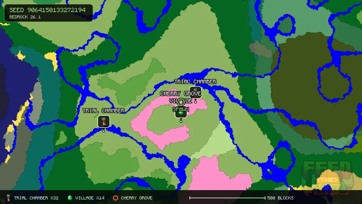 Spawn overview for seed 9064150133272194