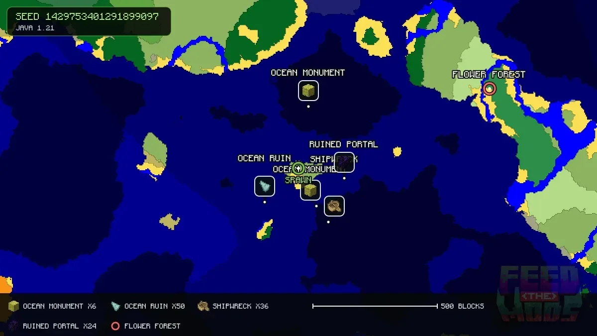 Spawn overview for seed 1429753401291899097