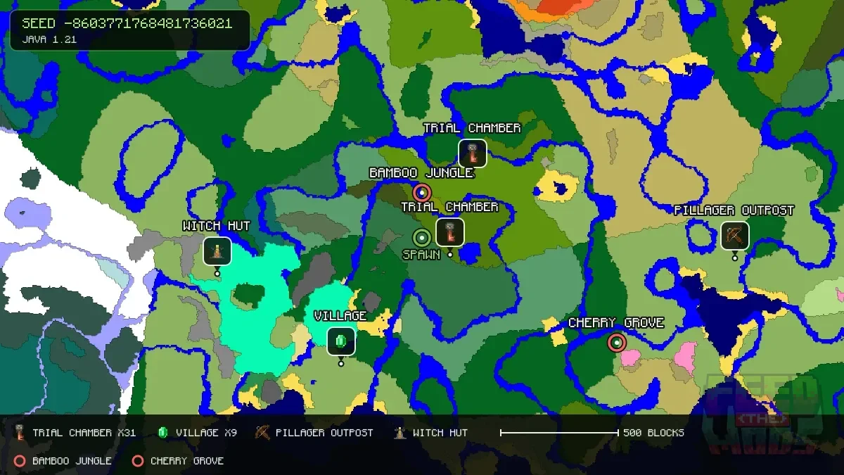 Spawn overview for seed -8603771768481736021