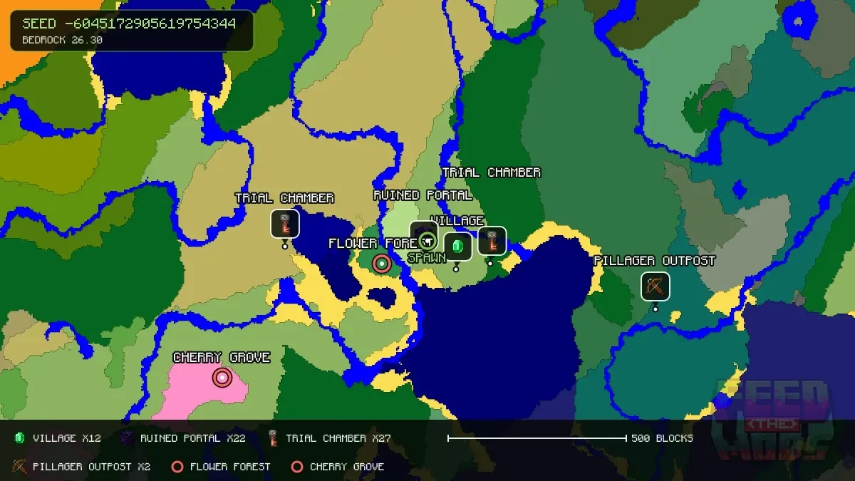 Spawn overview for seed -6045172905619754344