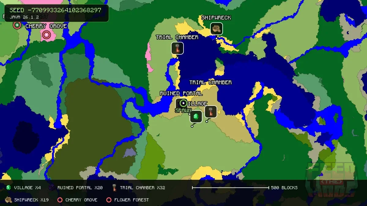 Spawn overview for seed -7709933264102368297