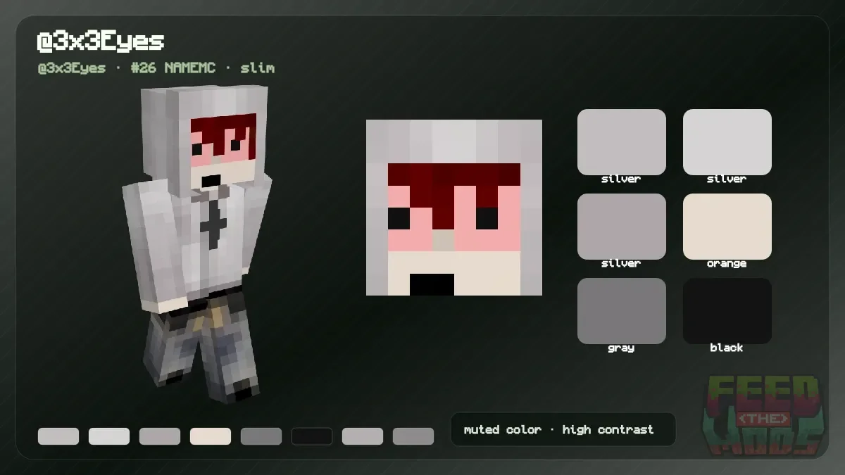 @3x3Eyes Minecraft skin (@3x3Eyes)