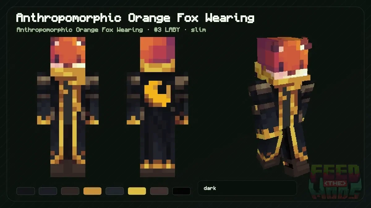 Anthropomorphic Orange Fox Wearing Minecraft skin (Anthropomorphic Orange Fox Wearing)