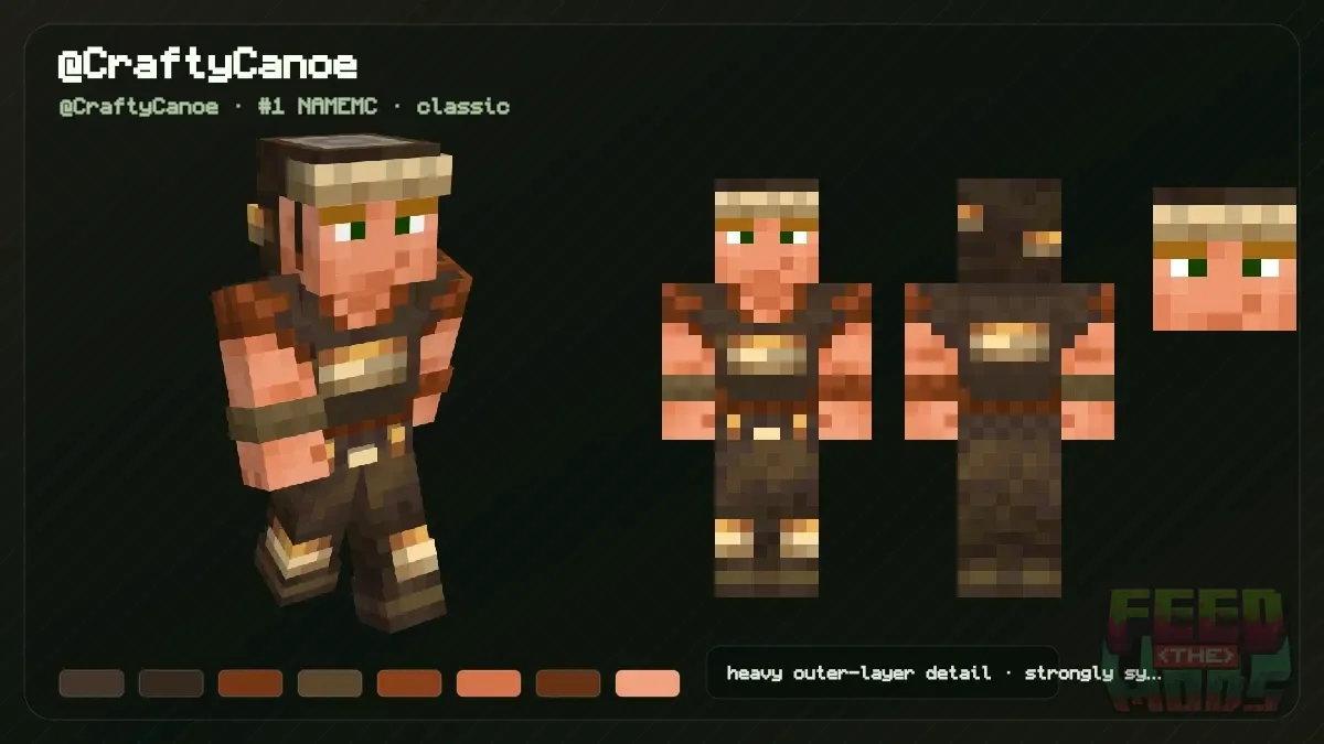 @CraftyCanoe Minecraft skin (@CraftyCanoe)