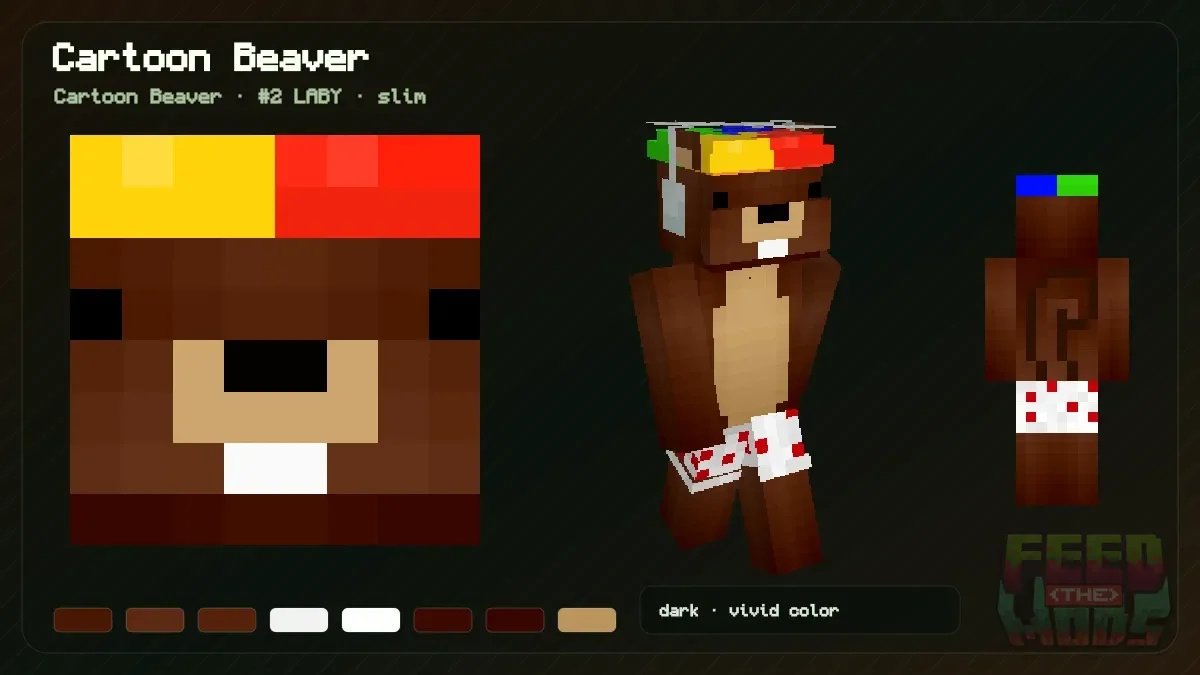 Cartoon Beaver Minecraft skin (Cartoon Beaver)