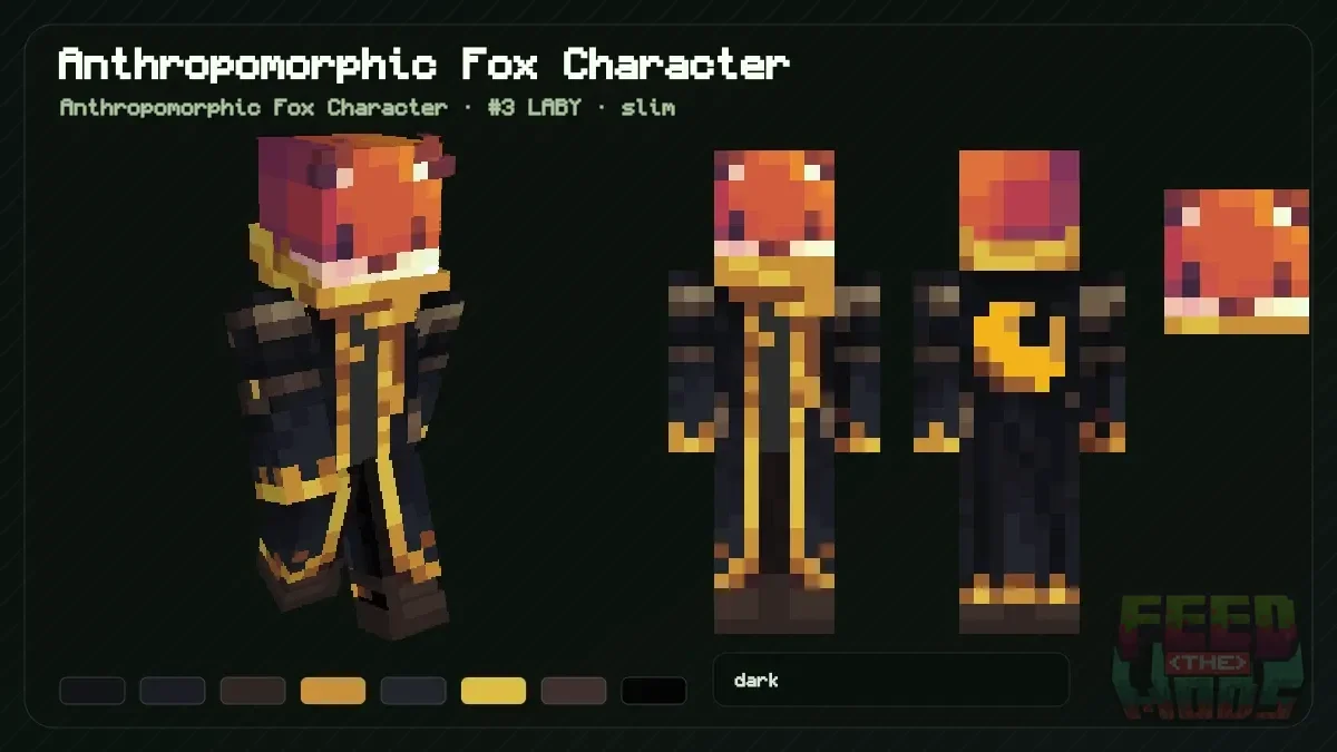 Anthropomorphic Fox Character Minecraft skin (Anthropomorphic Fox Character)