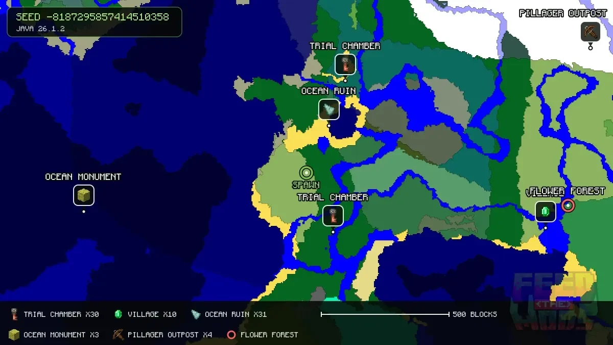 Spawn overview for seed -8187295857414510358