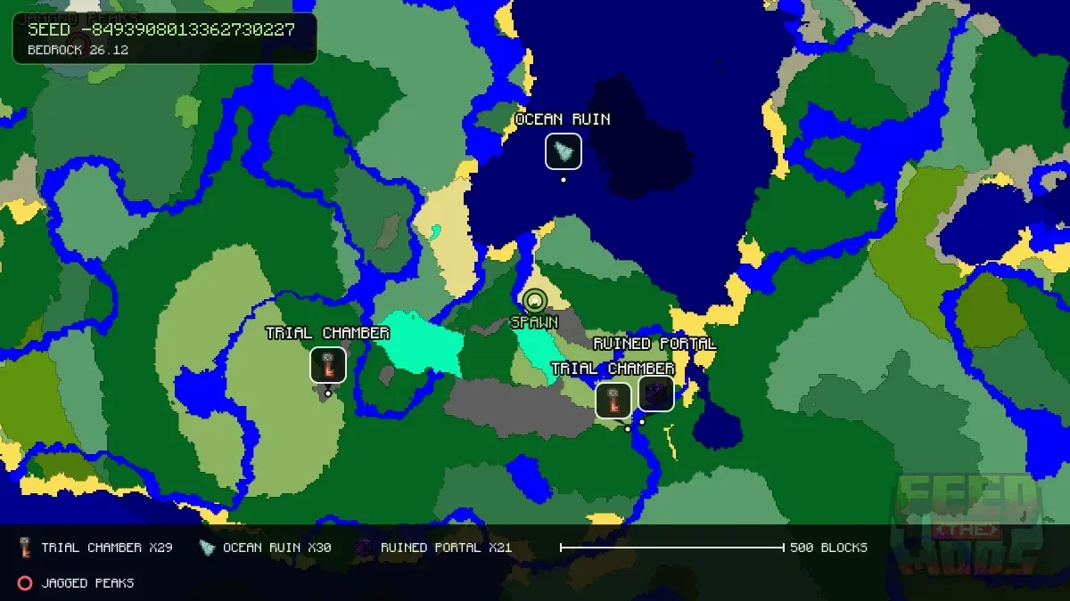 Spawn overview for seed -8493908013362730227