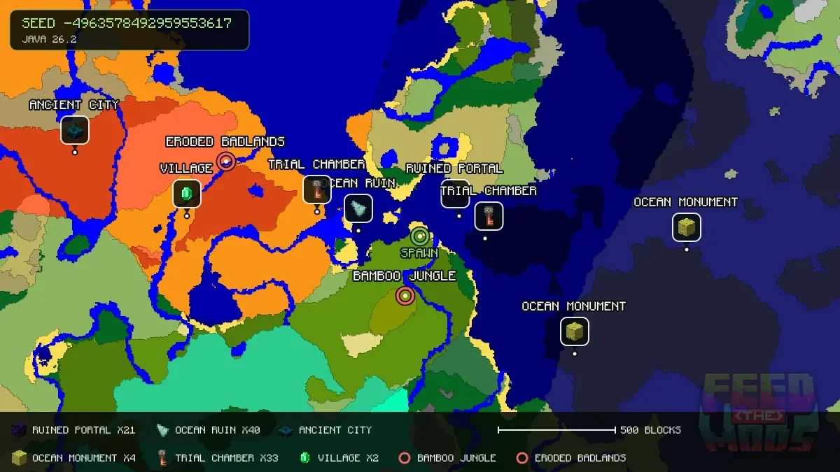 Spawn overview for seed -4963578492959553617