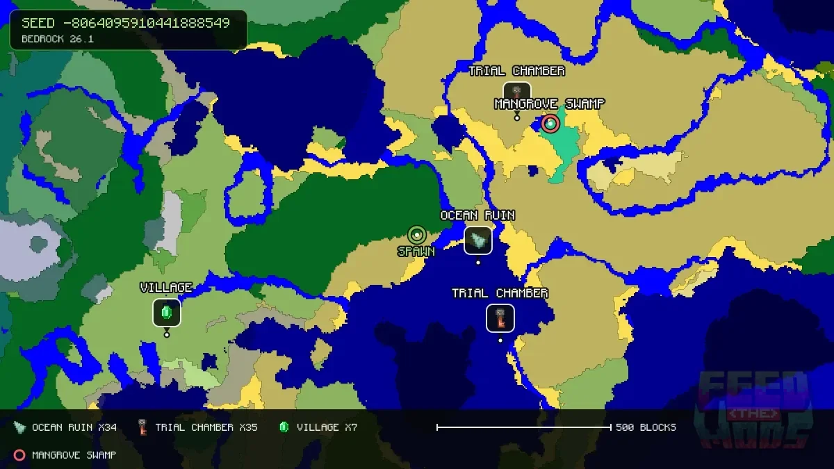 Spawn overview for seed -8064095910441888549