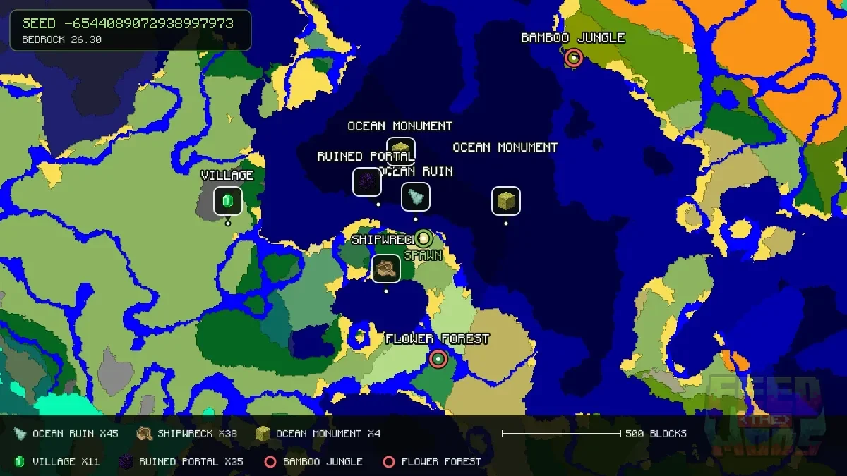 Spawn overview for seed -6544089072938997973