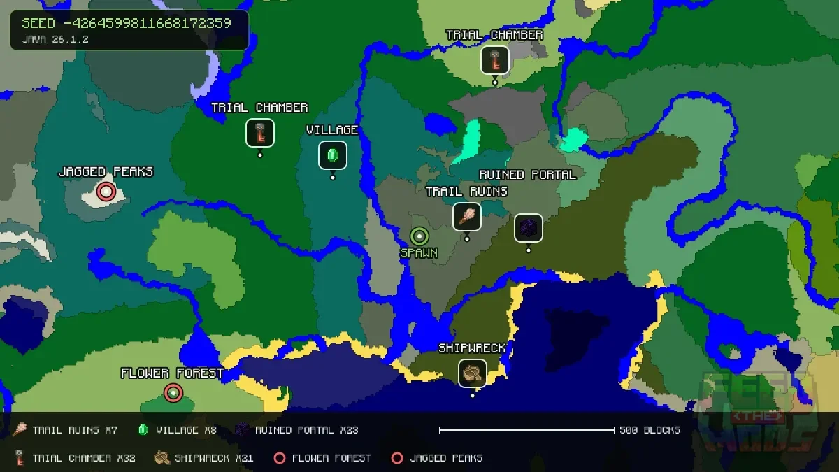 Spawn overview for seed -4264599811668172359