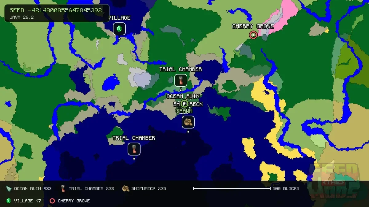 Spawn overview for seed -4214800855647845392